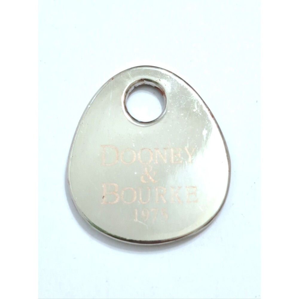 Dooney Bourke Enamel Orange Duck Chrome Hang Rag Fob Only for handbag pocketbook - Picture 2 of 3